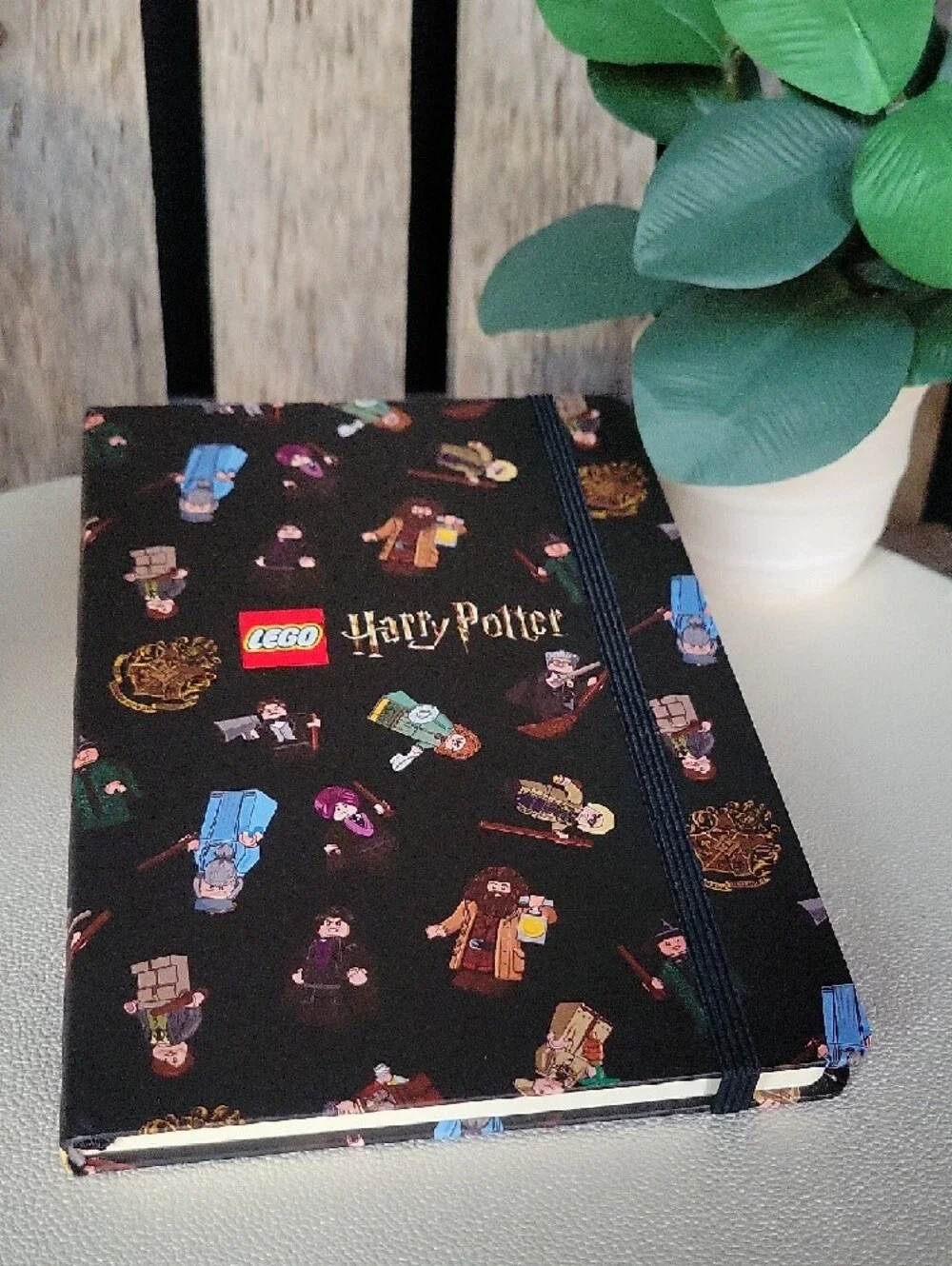 Harry Potter Black Notebook with Multicolor Lego Minifigures